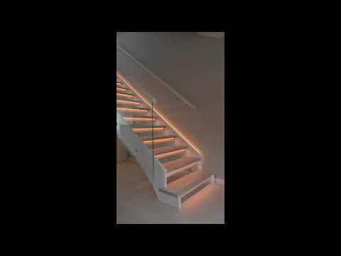 Private House Staircase Smart Controlled Lighting Design